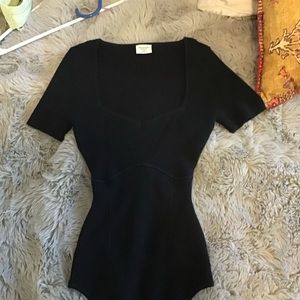 Abercrombie and Fitch Corset Inspired Short-Sleeve Bodysuit